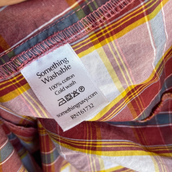 Something Navy Plaid Ruffled Top - Picture 8 of 9